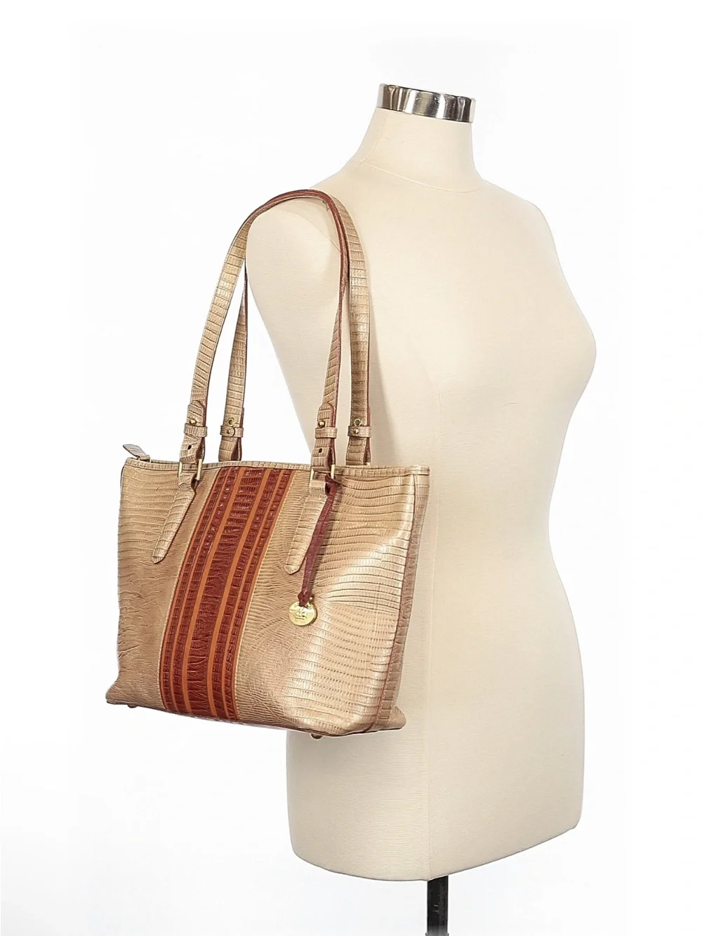 Brahmin Medium Asher Tote Bag in Cabana Vineyard Stripe